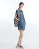 9296 Cape denim dress