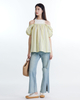 Fake Two One-line Shoulder Tops