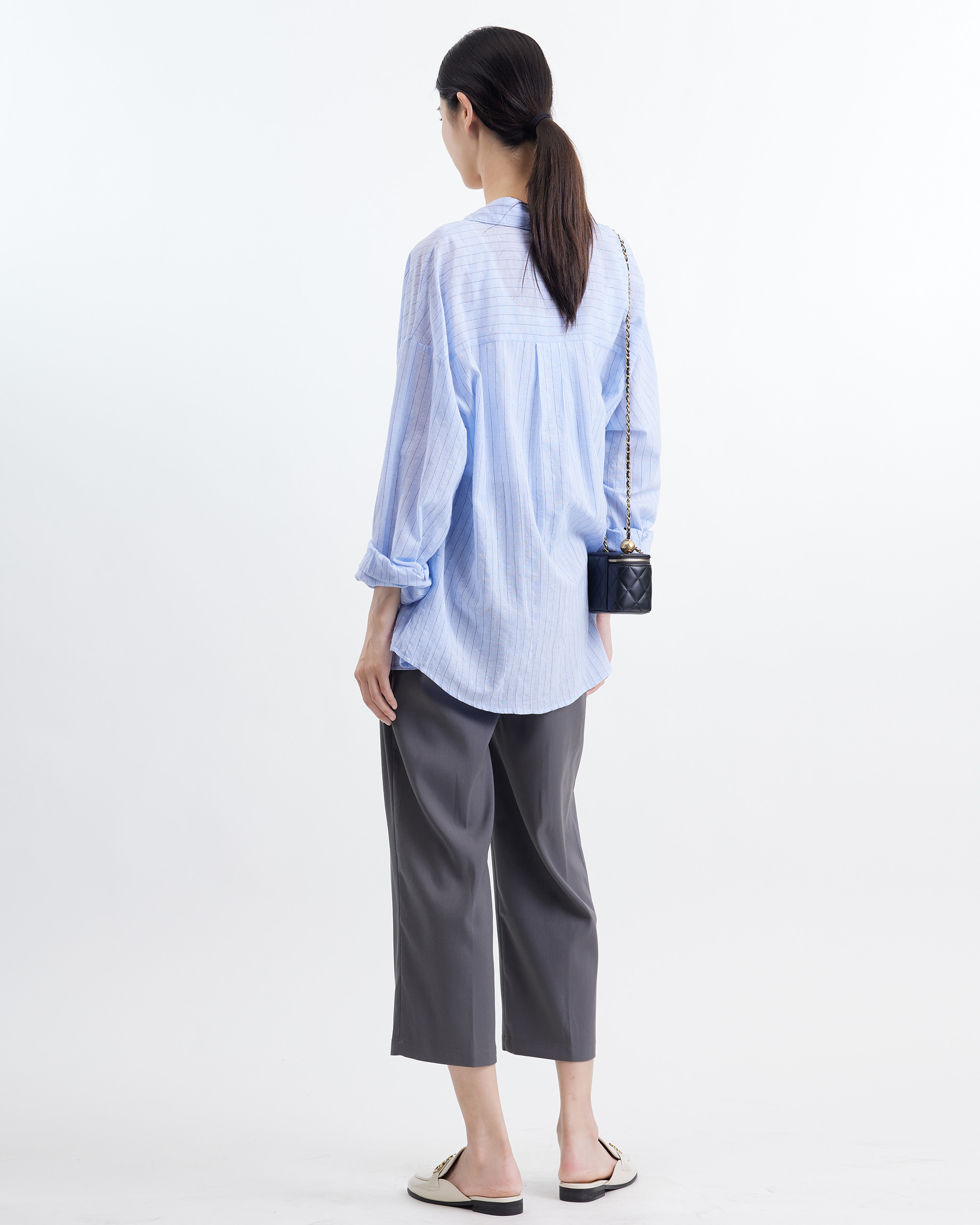 French Stand-up Collar Shirt