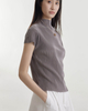 Pleated Mock-Neck Top