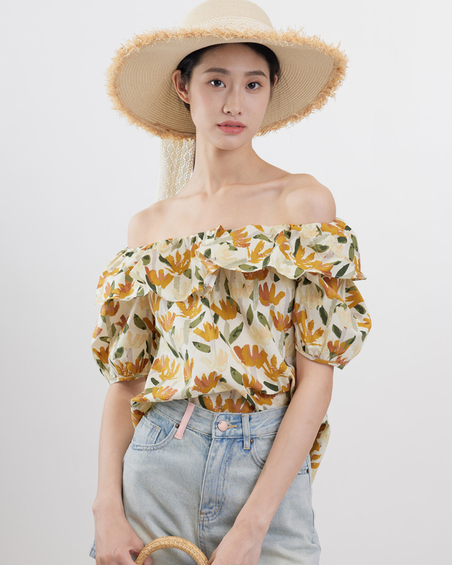9088 Oil Painting Shoulder Small Shirt