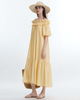 French Pleated One-shoulder Dress