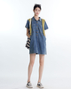 9296 Cape denim dress