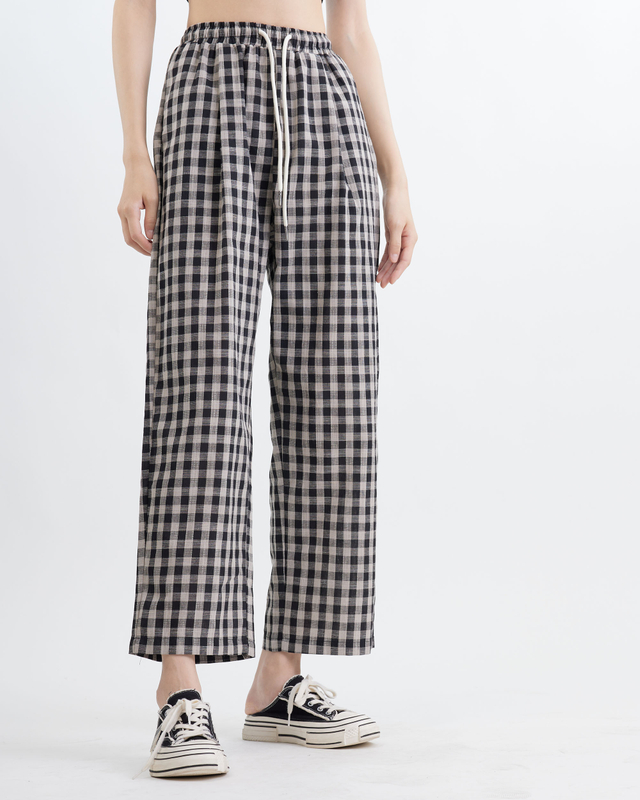 Black And White Checked Pants