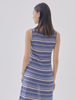 Reagan V-Neck Striped Fitted Dress