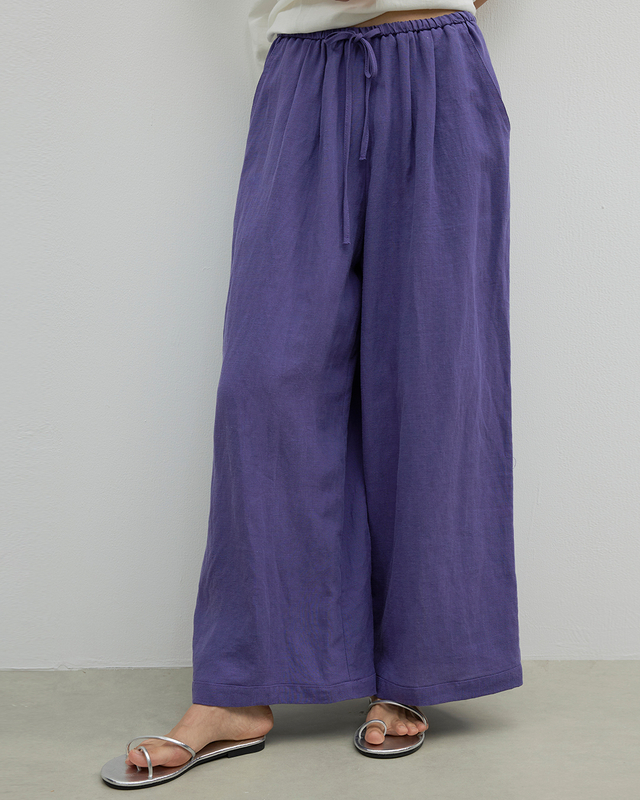 Textured Linen Breathable And Versatile Wide-leg Pants