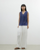 A V-neck Pocket Vest Made of Paper Yarn