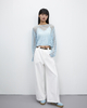High-waisted Narrow Straight-leg Pants