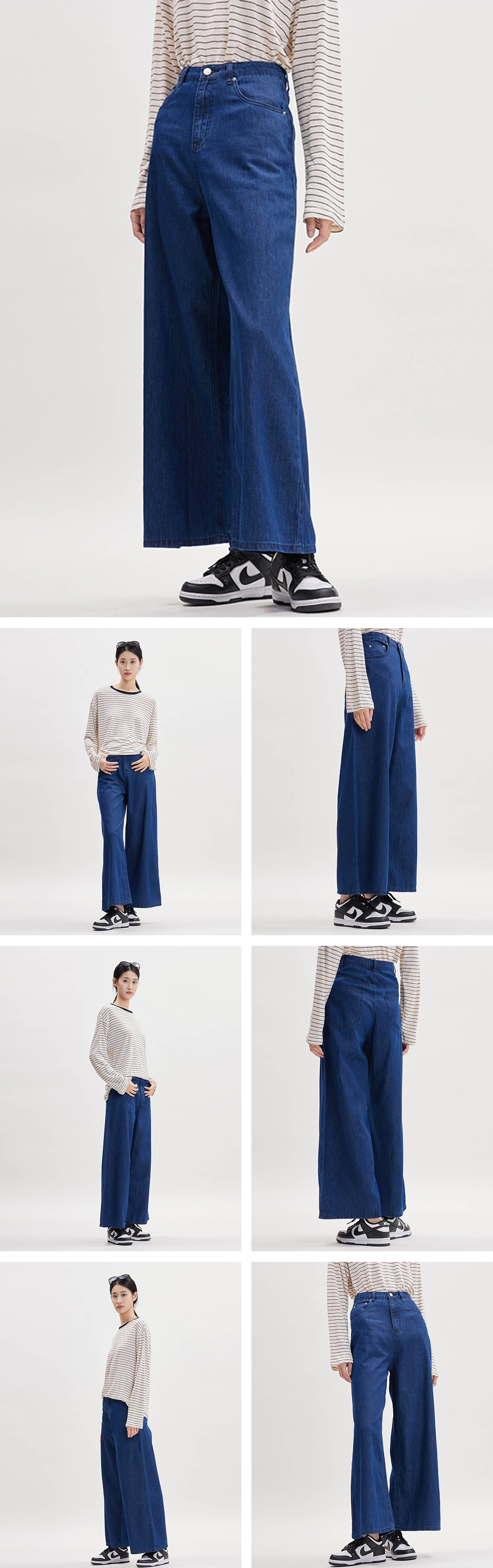 8033 denim wide-leg pants92000