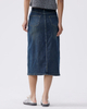 Denim Skirt with Slit Front