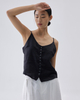 Button Down V-Neck Cami Tank