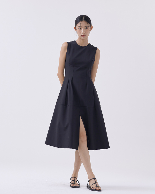 Lisse Fit and Flare Midi Dress