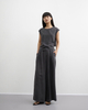 A Two-piece Set of French Linen Sleeveless Tank Tops And Wide-leg Pants