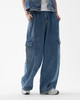 Retro Denim Workwear Casual Pants