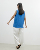 A Simple V-neck Blue Vest