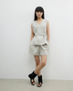 Linen Simple Wide-leg Drawstring Shorts