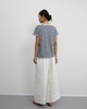 Korean-style Striped V-neck Short-sleeved T-shirt