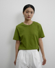 Basic shoulder-length short-sleeved T-shirt