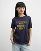 Korean Version Letter Round-neck T-shirt