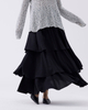 Ruffled Tiered Midi Skirt