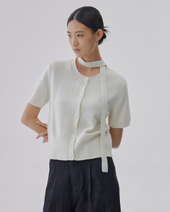 Short Sleeved Knitted Cardigan