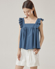 Sleeveless Top with Frills