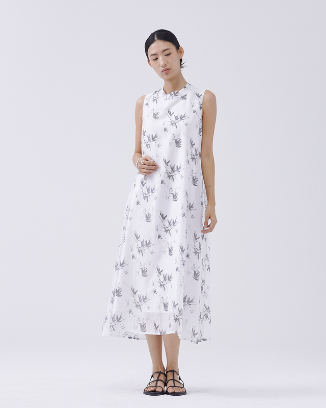 High Neck Tank Mesh Dress