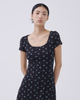 Zendon Square Neck Midi Dress