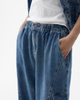 Retro Denim Workwear Casual Pants