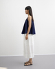 Korean-style Vacation-style Pleated A-line Vest