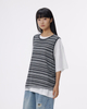 Hollowed-out Vacation-style Knitted Striped Waistcoat