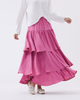 Ruffled Tiered Midi Skirt