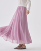 Meshed Flare Maxi Skirt