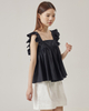 Sleeveless Top with Frills