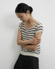 Contrasting Color Striped Pullover