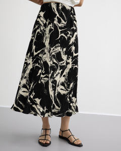 Tie-dyed Stretched-waist Elegant Half Skirt