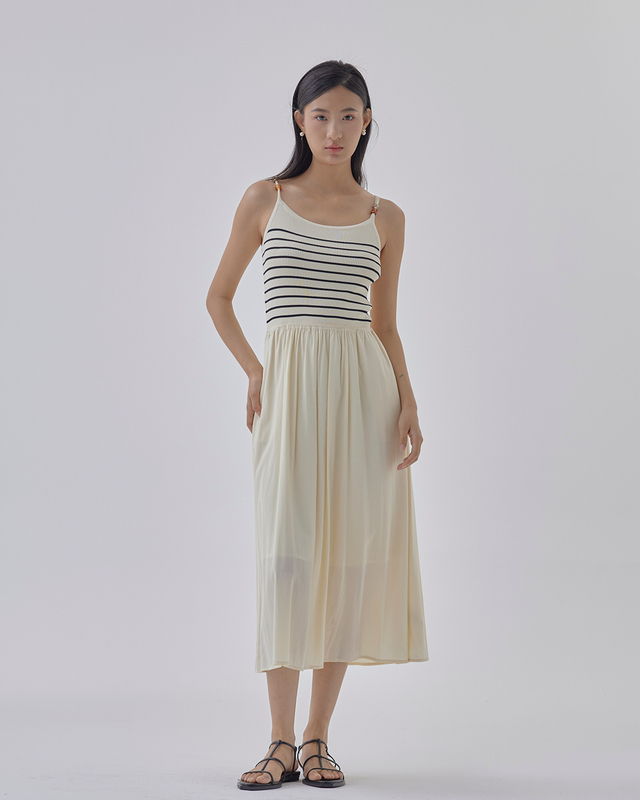 Vivian Fit & Flare Stripe Dress