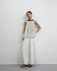 Vertical Striped Halter Vest