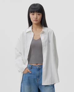 Two-piece Linen Blend Korean-style Embroidered Shirt Set