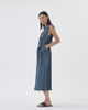 Gabriella Raw Edge Button Down Denim Dress