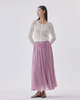 Meshed Flare Maxi Skirt