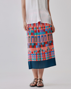 Lio Pleated Midi Skirt