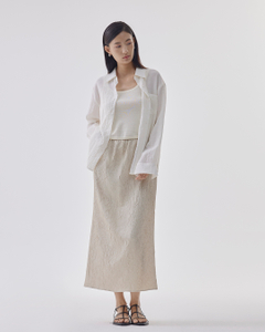 Simple Pleated Waist Waist Skirt