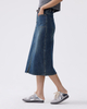 Denim Skirt with Slit Front