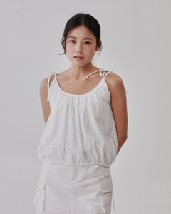 Elastic Waist Cotton Cami Top