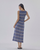 Reagan V-Neck Striped Fitted Dress