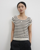 Contrasting Color Striped Pullover