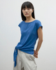 Round-neck Design Sense Tied Flying Sleeve T-shirt