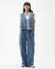 Retro Denim Workwear Casual Pants