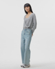A Long-sleeved Knitted Sweater with A Twisted Design And Crossed V-neck